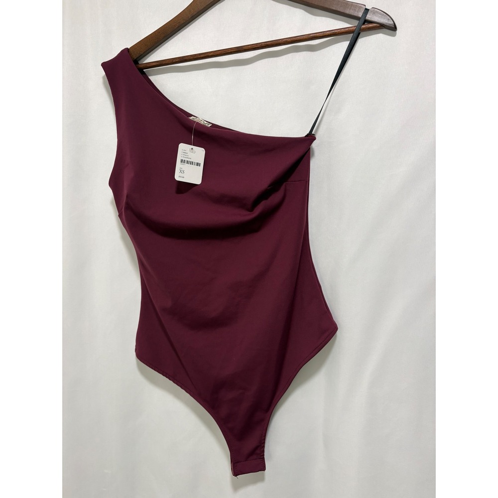 NWT Intimately Free People Plum One-Shoulder Bodysuit XS